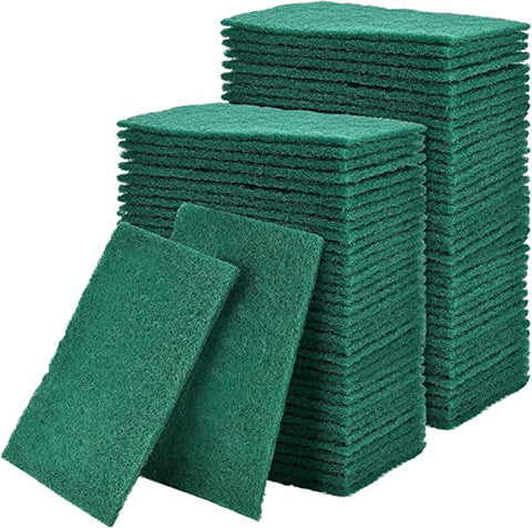 TrueCraftware ? Pack of 100 Cleaning Scrub Sponge Scouring Pads for Kitchen Dishes Cleaning