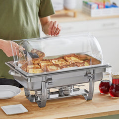 TrueCraftware ? Roll Top Chafer Cover, Clear Color, Polycarbonate, Opens both sides, Pastry Cover